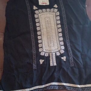 Tommy Hilfiger Black and White Embroidered Top